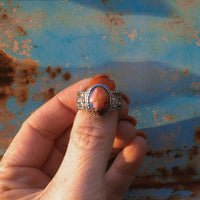 ‘Desert Day & Night' Storyteller Ring - Orange Dahlia - Size 9.25  - Pick Option