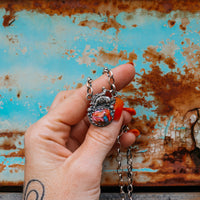 'Fuck Around and Find Out' Necklace - Orange Dahlia - Pick Option